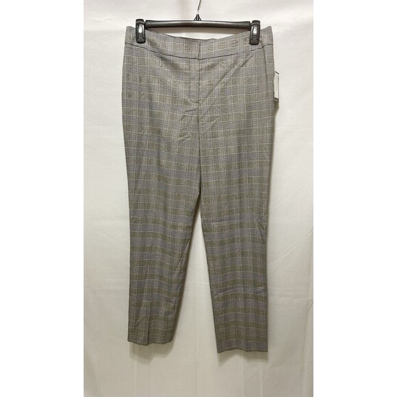 Nine‎ West Womens 10 Skinny Black White Checkered Pants Slacks NWT - Picture 1 of 11
